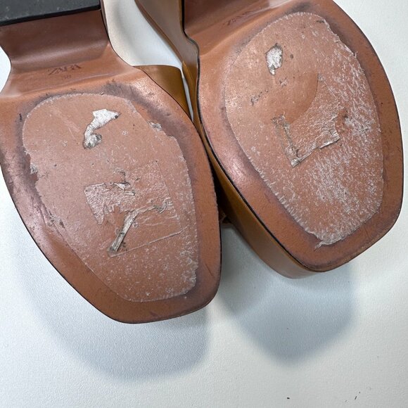 Zara Chunky High Heeled Platform Sandals - Picture 11 of 13